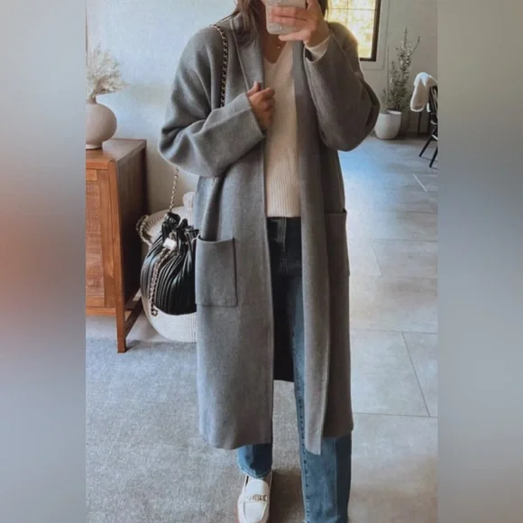 ❌OVERSIZED KNITTED EXPRESS CARDIGAN/COAT - Picture 6 of 8